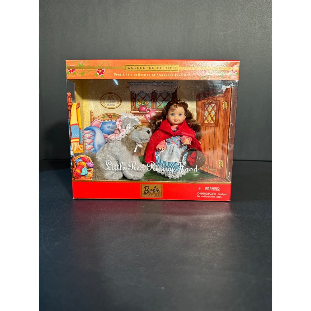 Barbie Kelly Little Red Riding Hood Wolf Storybook Favorites Doll Set 2001 NIB